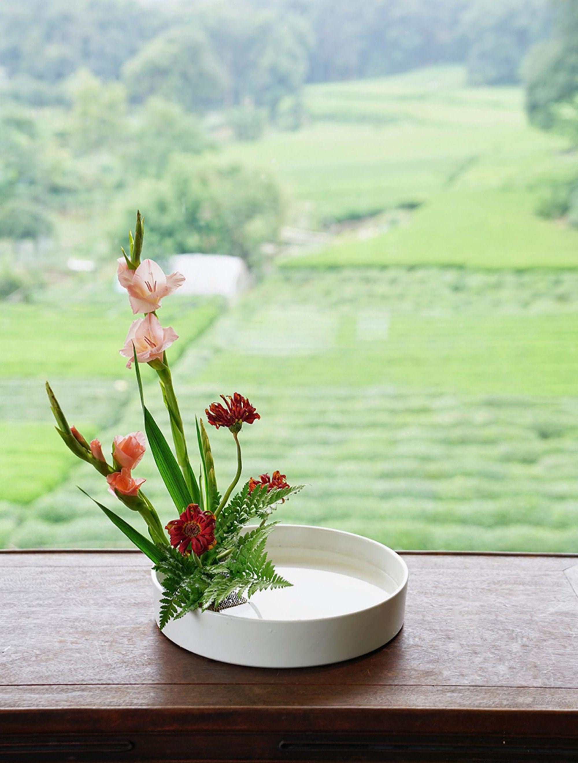 4 Colors Ikebana Vase Set1 Ceramic Vase 1 Metal Etsy