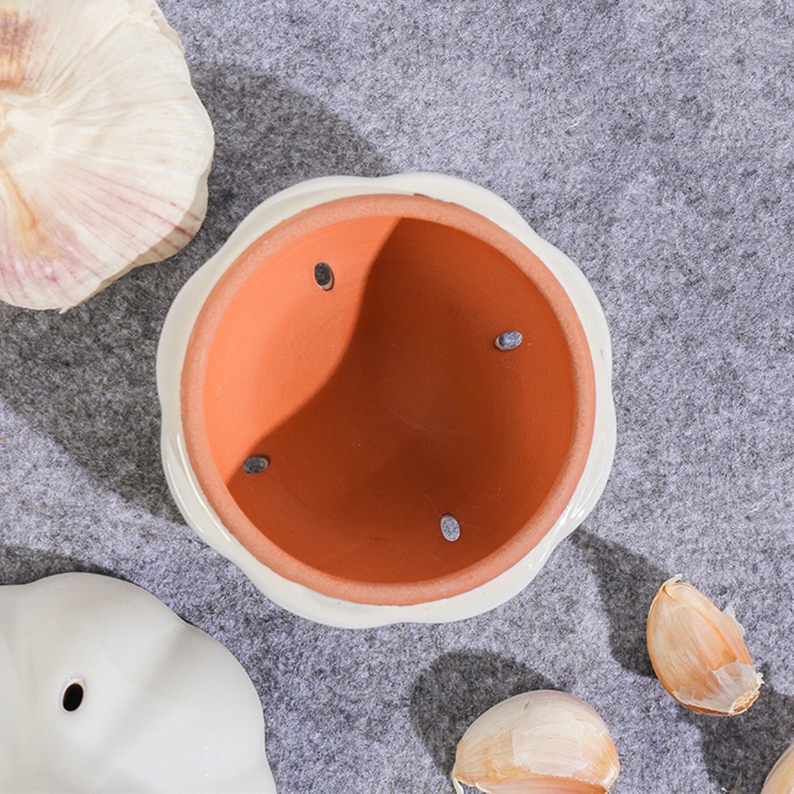 Pottery Garlic Keeper/garlic Pot/ Garlic Holder/ceramic Garlic Etsy