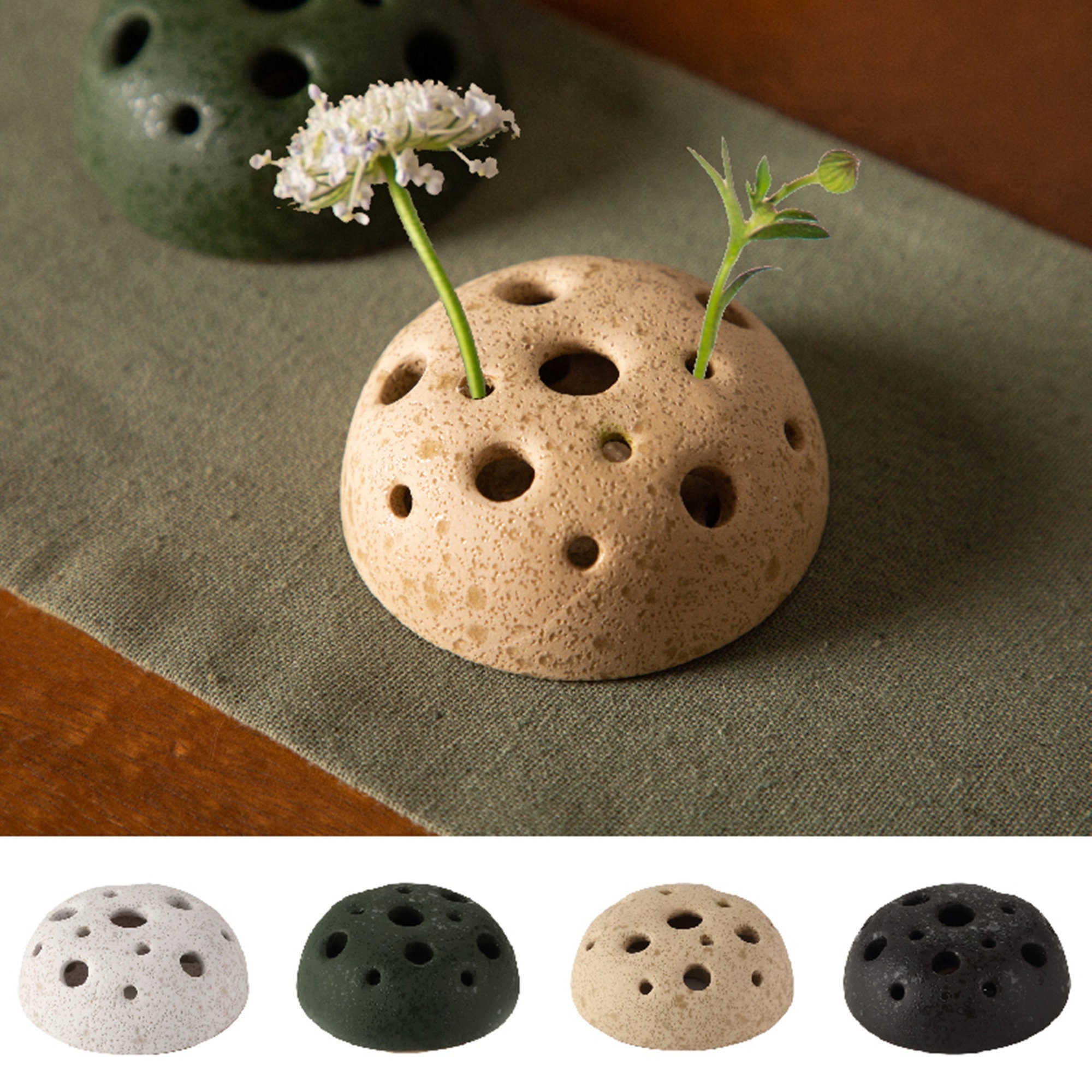 Ceramic Flower Frogs from Mud & Maker