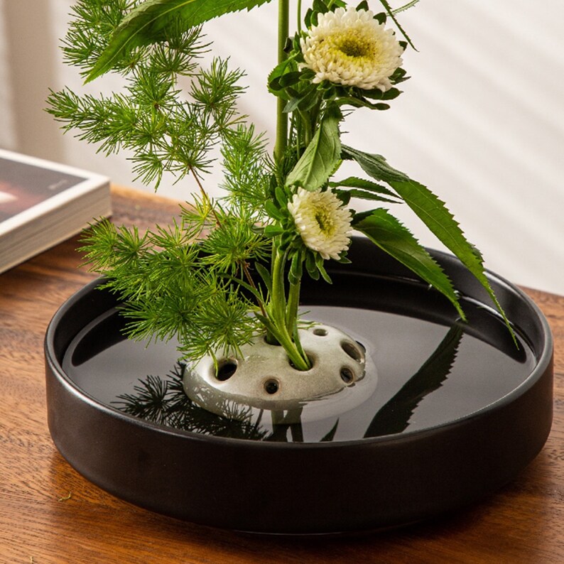 5 Colors Ceramic Flower Holder/ceramic Flower Frog/japanese Etsy