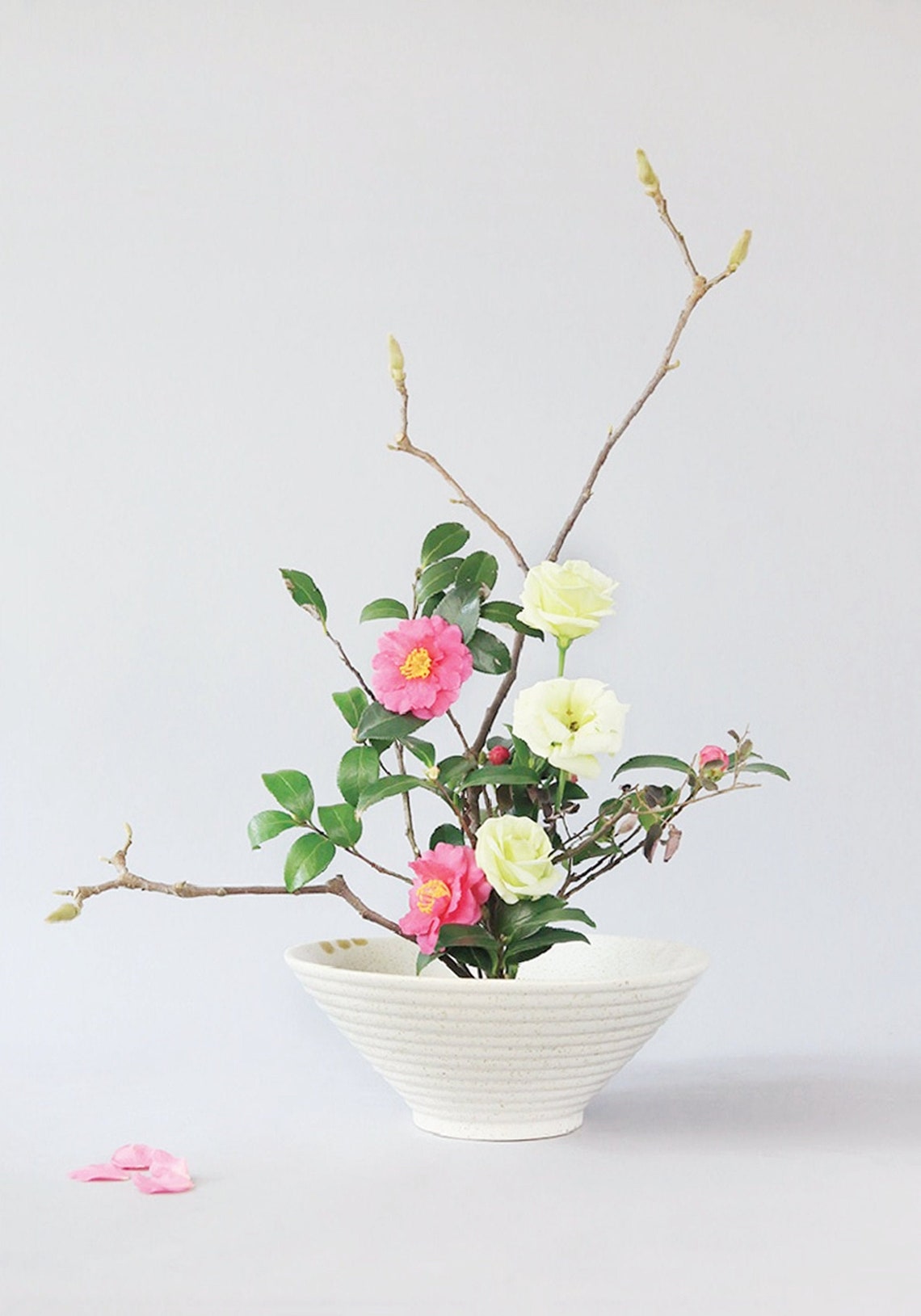 2 Colors Vintage Ikebana Bowl Set1 Ceramic Vase 1 Etsy