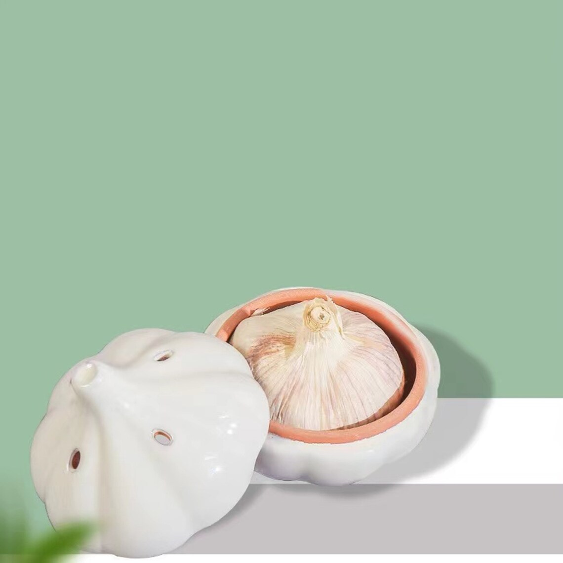 Pottery Garlic Keeper/garlic Pot/ Garlic Holder/ceramic Garlic Etsy