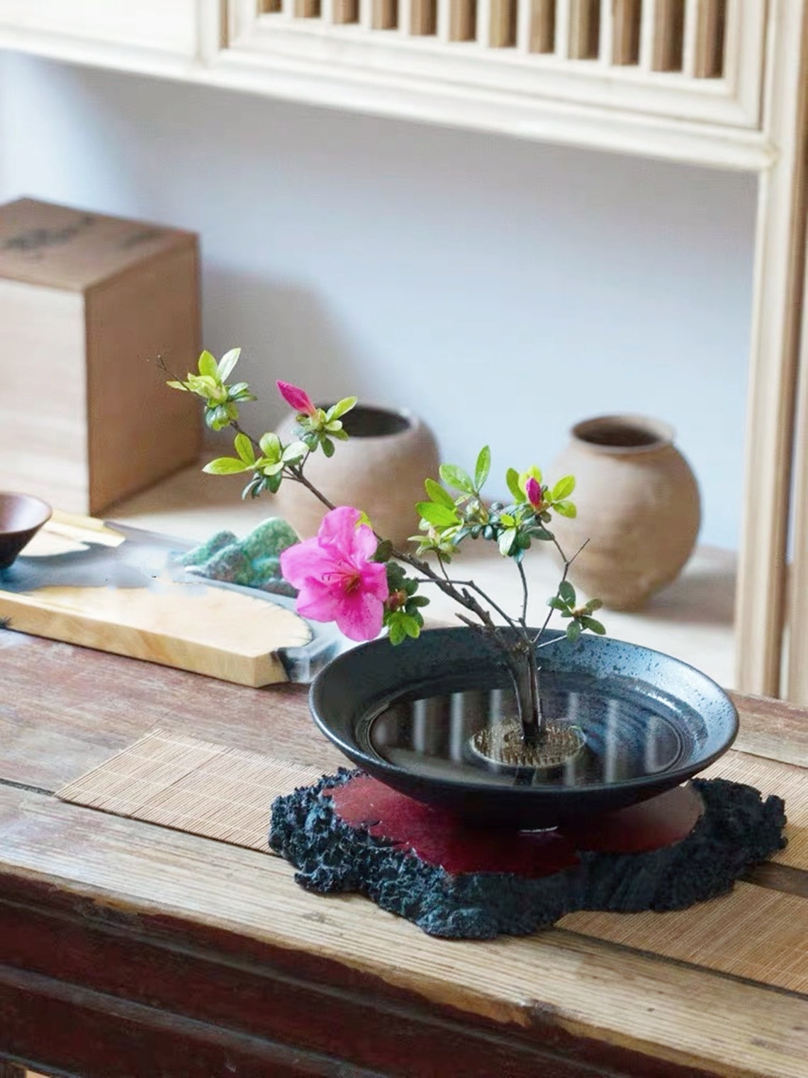 2 Colors Vintage Ikebana Vase Set Of 2Ceramic Vase Etsy