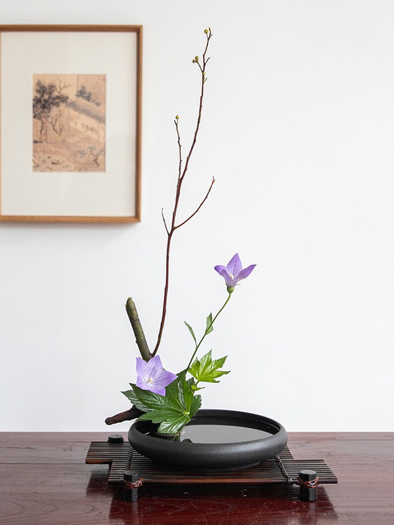 Ikebana Flower Vase Platform Base Bamboo Yaki Kadai Bamboo Etsy UK