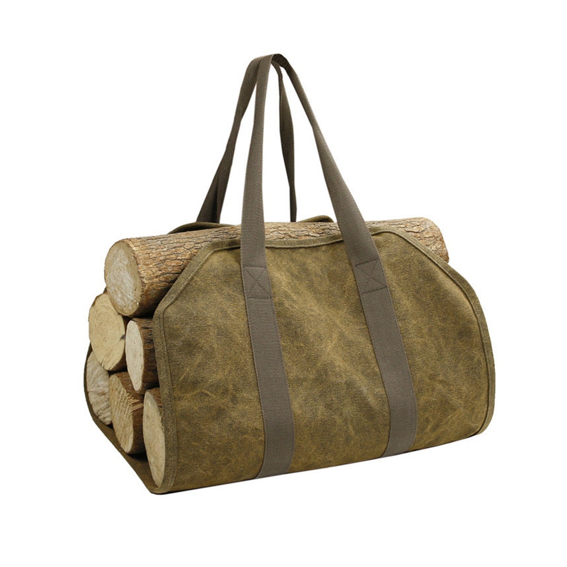 16oz Canvas Firewood CarrierL/Outdoor Gathering Etsy