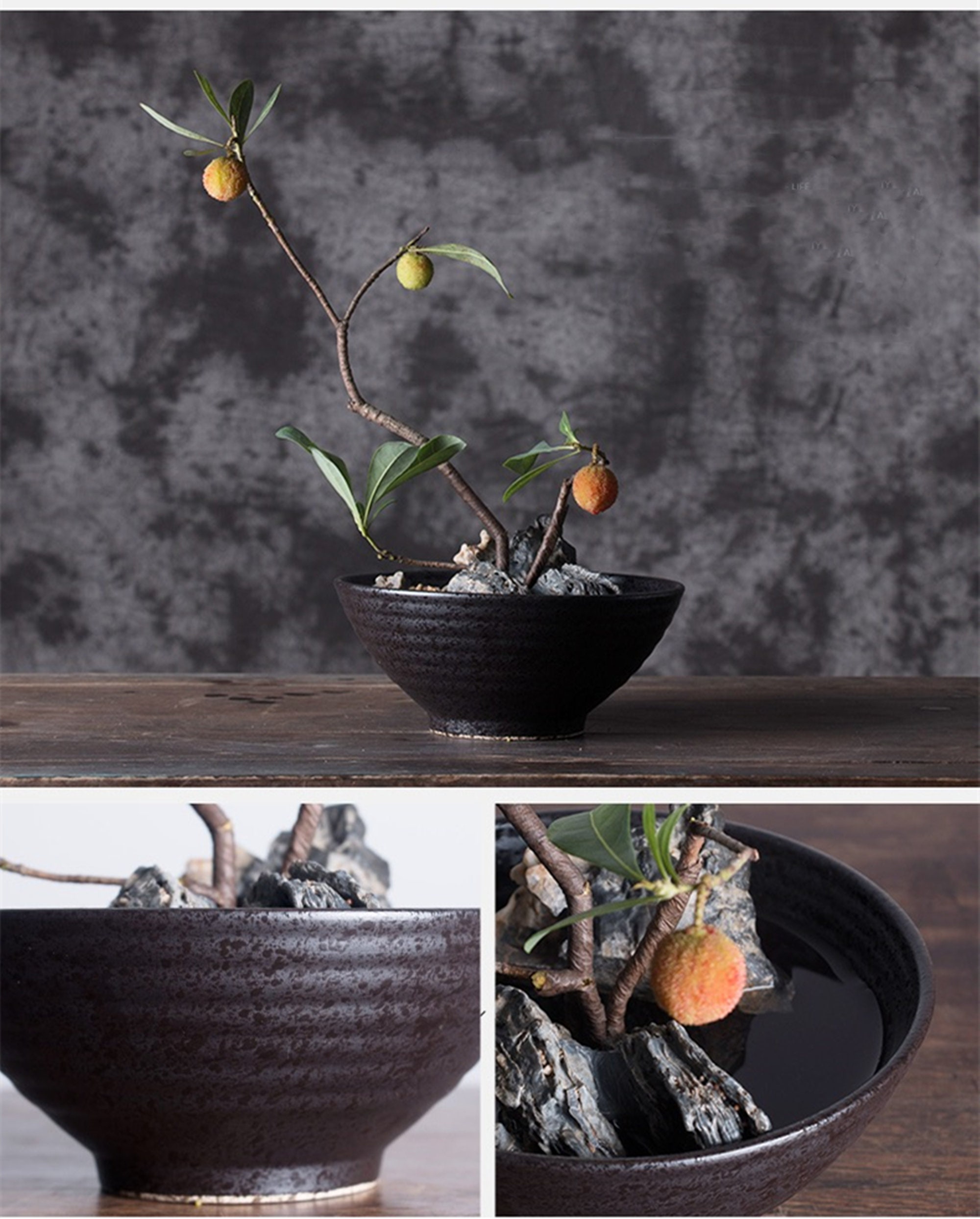 2 Colors Vintage Ikebana Bowl Set1 Ceramic Vase 1 Etsy