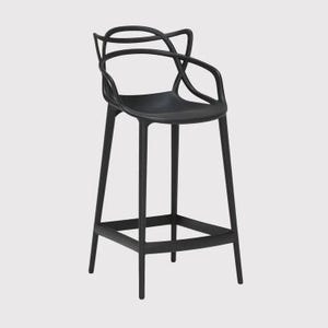 Black Breakfast Bar Stool Masters Style Kitchen Counter Stools Pub Outdoor Chairs Cafe Plastic