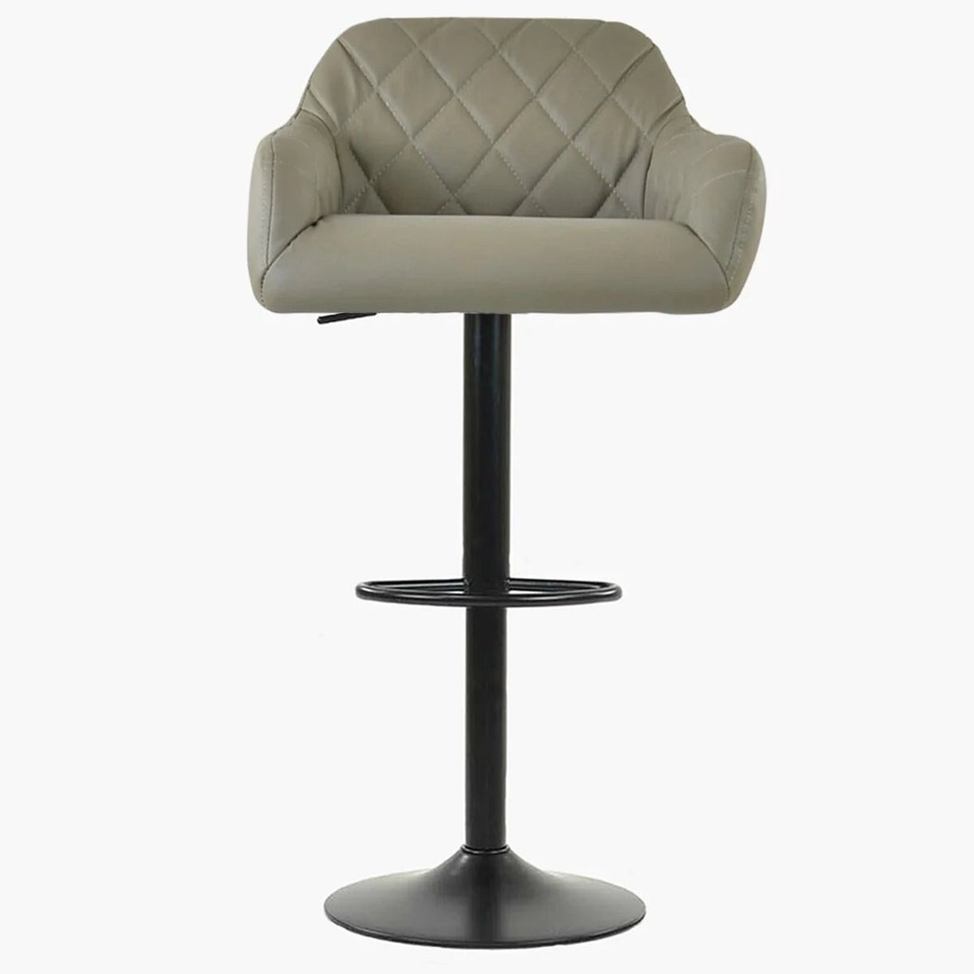 Bar Stool Faux Leather Breakfast Bar Kitchen Khaki Brown Chair Etsy UK