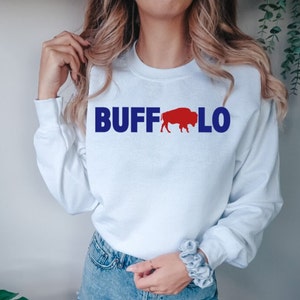 Buffalo Crewneck Sweatshirt: Standing Buffalo Graphic