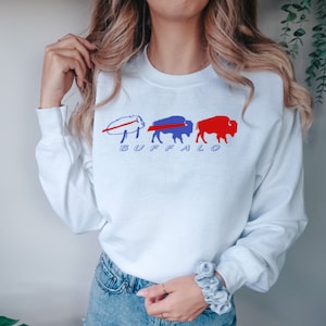 Buffalo Crewneck Sweatshirt, Unisex Buffalo Bills Sweatshirt, Bills Mafia, 716 Crewneck, 3 Buffalos, Josh Allen Buffalo, Bills Shirt