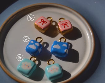 Handmade Clay Charms – Hand-Painted Jewelry Pendants