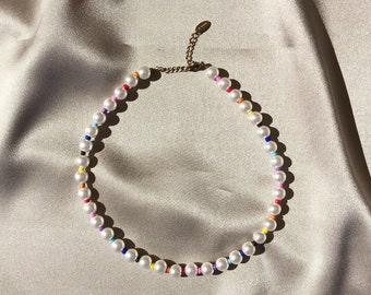 Collier Perles Rocailles Multicolores