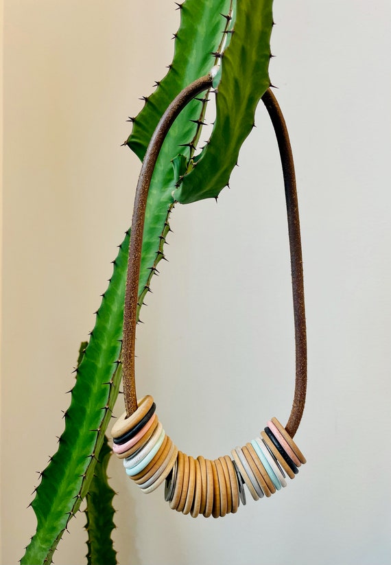 Dusty pink / pastel statement necklace