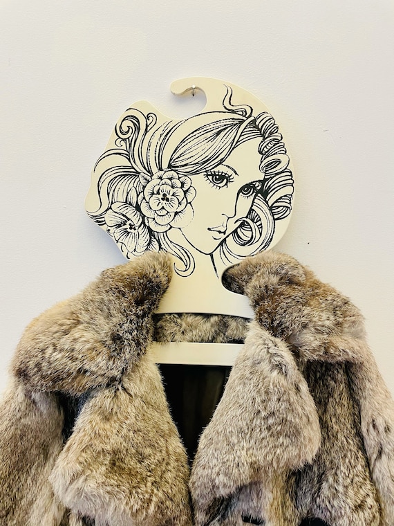 Vintage 1970s rabbit fur coat