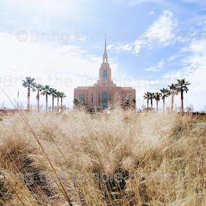 Red Cliffs Utah Temple Digital Download Vertical