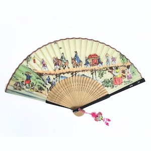 Abanico tradicional coreano de nácar (Matrimonio 결혼)