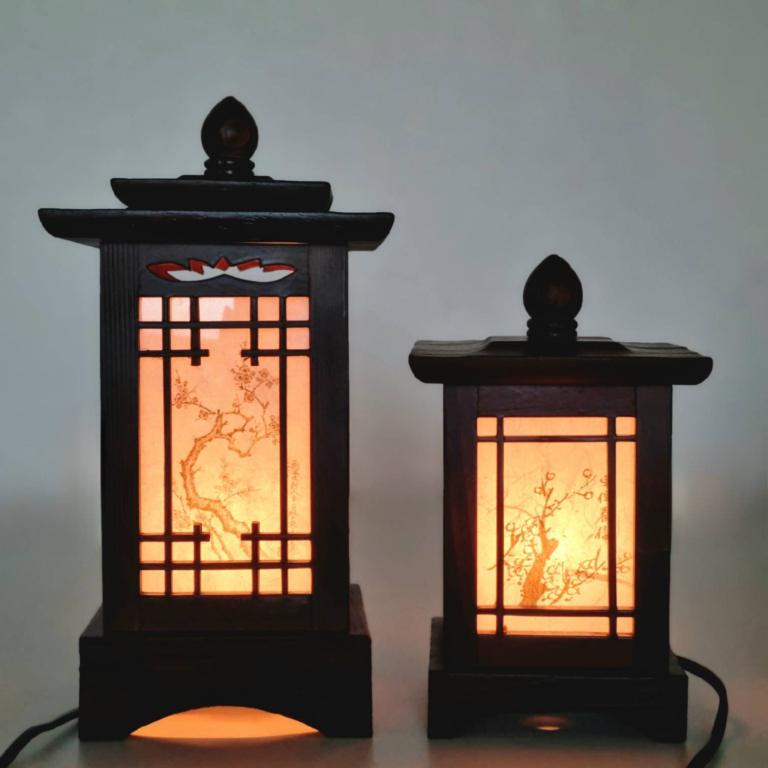 Korean Traditional Crafts Four Gracious Plants Hanji Lantern