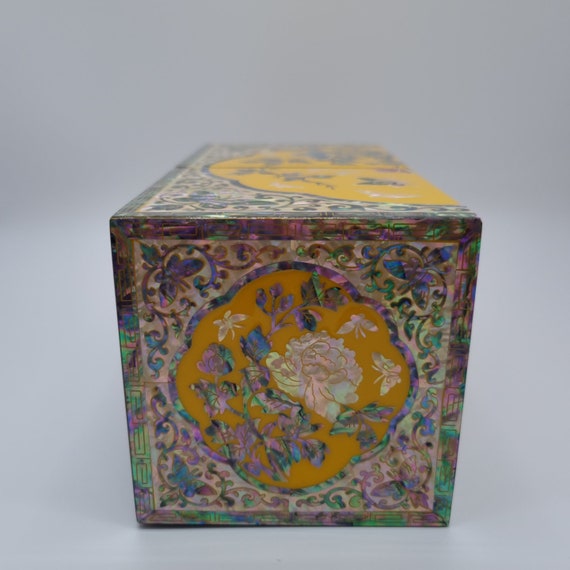 Korean Yellow Najeon Lacquer Jewelry Box With Mother of Pearl - Etsy