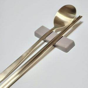 Korean bangjja yugi brassware round spoon&chopstick set