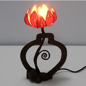 Korean hanji flower shaped paper lantern antique mood lamp - paper mulberry mood light