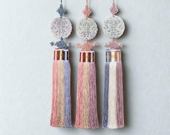 Traditioneller koreanischer Schmuck aus Jade - Norigae - eleganter Hanbok & Wohndeko