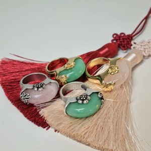 Korean traditional wedding ring hanbok ring single jade ring (4type)