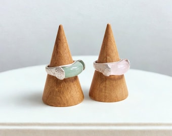 Korean Traditional Hanbok Simple Jade Ring Adjustable Band (2type)