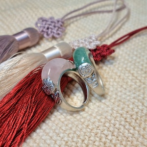 Korean traditional  hanbok ring simple jade ring wedding ring(2type)