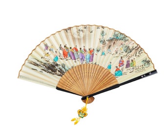 Korean traditional mother of pearl traditional fans (Ganggangsulae 강강수월래)