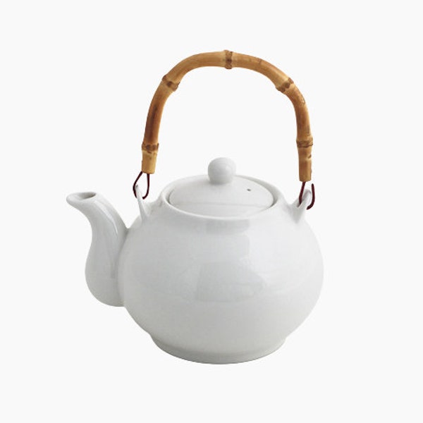 Teapot Bamboo Handle Etsy