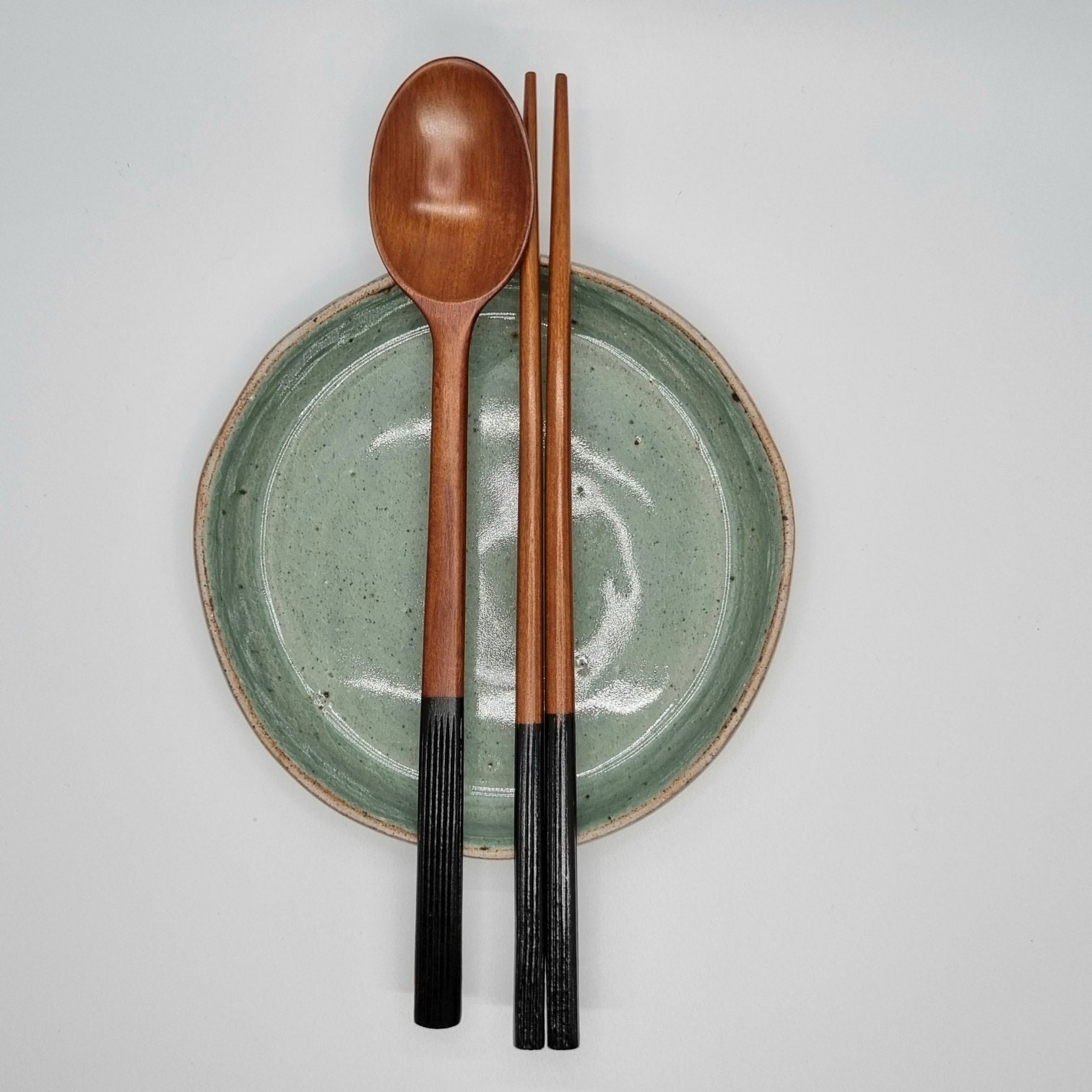 House of Husk® Set de Baguettes coréennes originales et cuillère à soupe -  Argent 