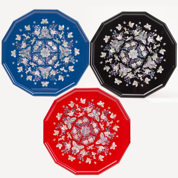 Najeon mother of pearl butterfly dodecahedron tray (3colors)