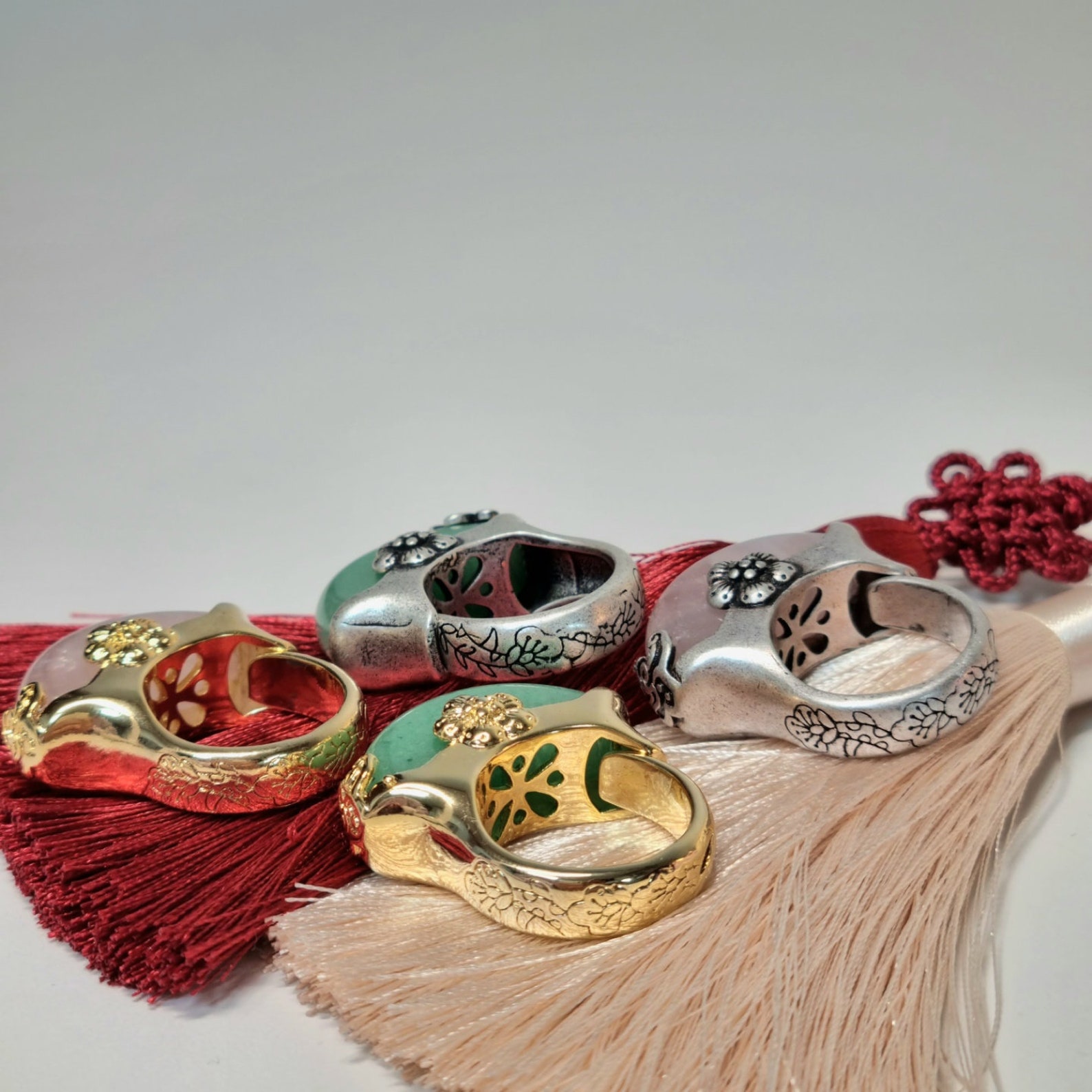 Korean Traditional Wedding Ring Hanbok Ring Single Jade Ring (4type) - Etsy Korean Traditional Wedding Ring Hanbok Ring Single Jade Ring (4type) - Etsy