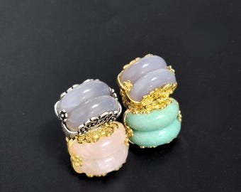 Jade twin hanbok ring butterfly band, korean hanbok accessory