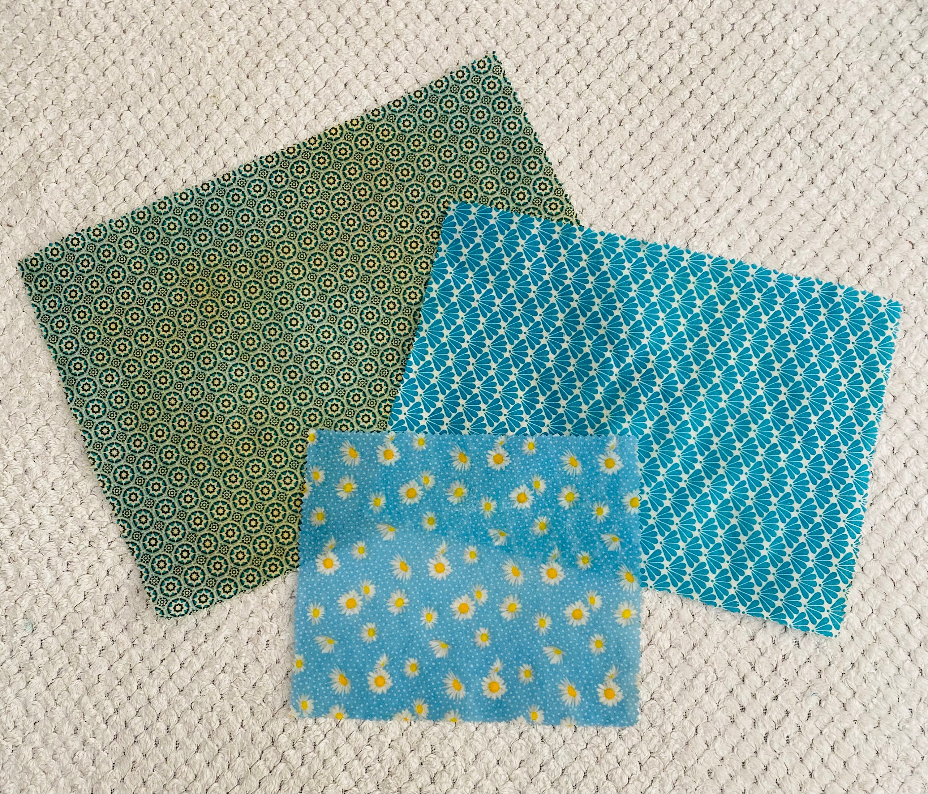 Emballages Alimentaires en Cire/Beewraps Lot de 3