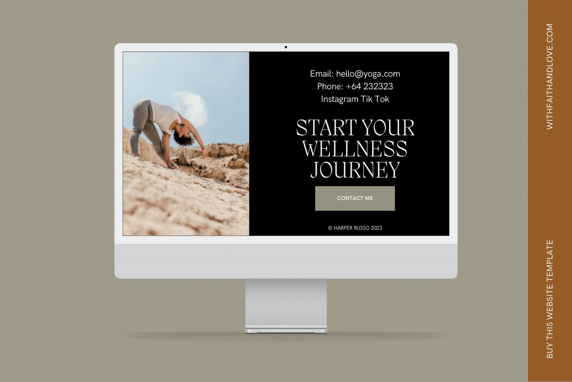 Health and Wellness Coach Canva Website Template One Page Website ...