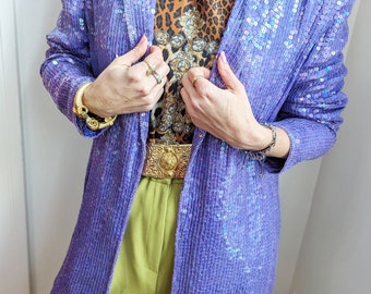 90s Lilac Sequin Blazer