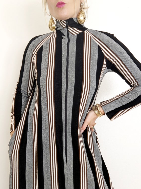 70s Striped Knit Kaftan // Long Sleeve Kaftan // … - image 7