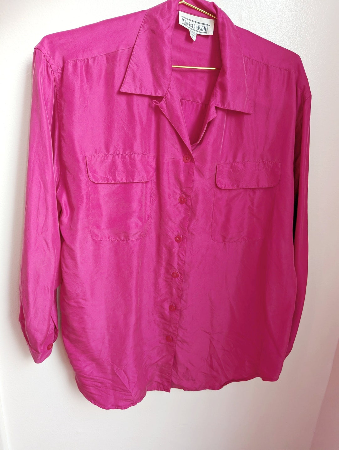 90s Soft Colour Lumberjack Button Down Blouse main image 1