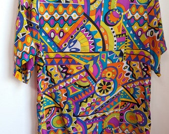 90s Silk Funky Print Tee