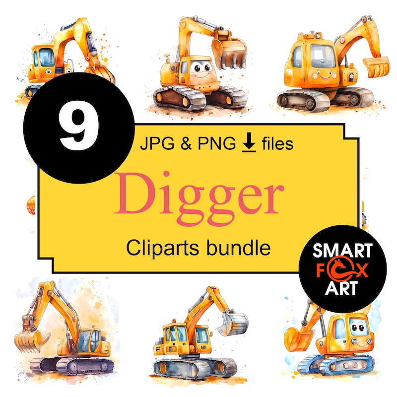 Funny Excavator Images - Etsy