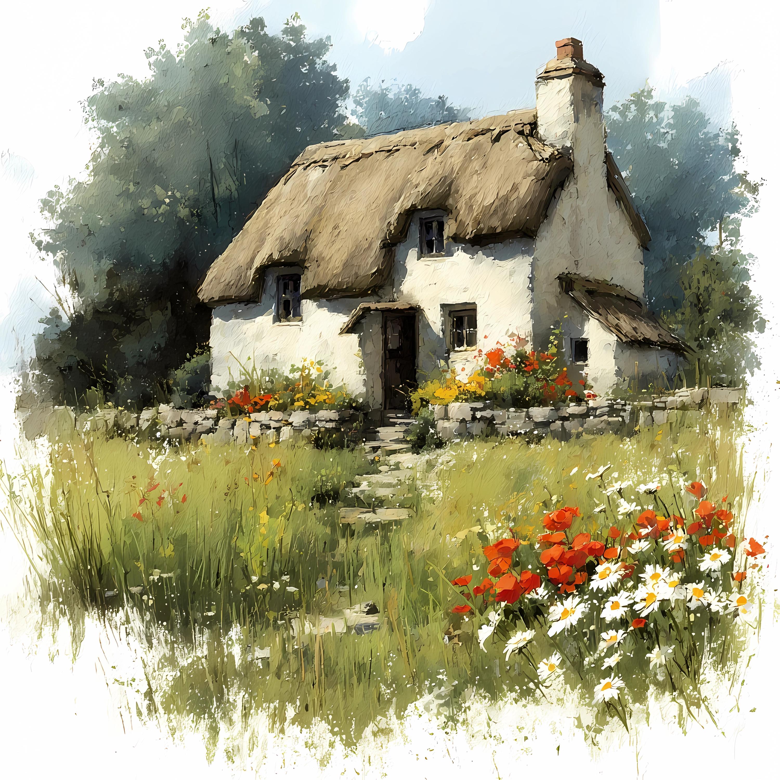 English Cottage Garden Wall Art Bundle Set of 15, Floral Countryside ...