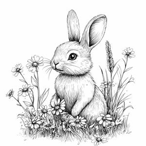 Clipart collection includes Easter Rabbit Coloring images to give you the best value for your money. This clipart bundle will be perfect for a variety of your creative projects - nursery wall art or decor, junk journals, greeting cards, invitations, prints, mugs, apparel, social media posts or other projects!