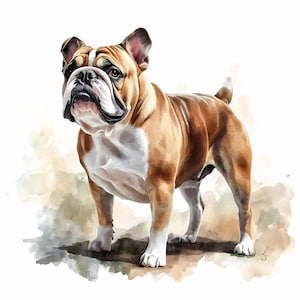 French Bulldog Clipart Set of 8, Watercolor Bulldog, Printable French Bulldog Nursery Art, High Quality JPGs, Digital download, Paper craft