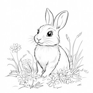 10 disegni da colorare di coniglietti pasquali, disegni da colorare di coniglietti pasquali primaverili, disegni divertenti di coniglietti per attività pasquali per bambini, disegni da colorare di Pasqua fantastici
