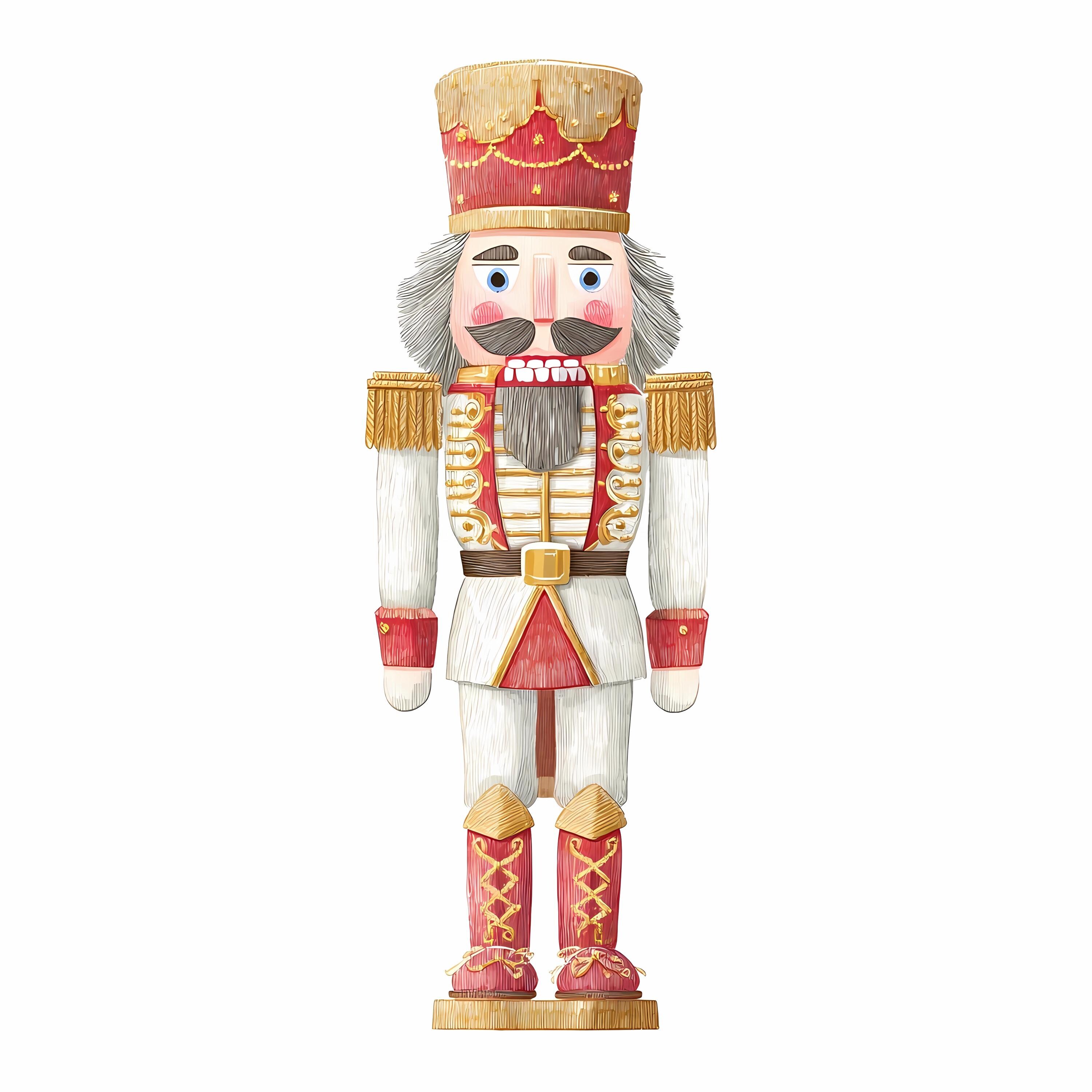 水彩画「クリスマス人形」 水彩画「クリスマス人形」 透明水彩画 ミニ額「モノトーンクリスマス