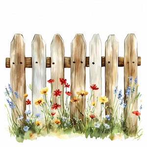 Lot de 8 cliparts pour porte de jardin | Porte de jardin floral | porte et fleur de jardin vintage | Porte avec des fleurs | Cottage Gate numérique