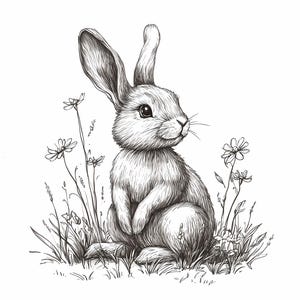 Clipart collection includes Easter Rabbit Coloring images to give you the best value for your money. This clipart bundle will be perfect for a variety of your creative projects - nursery wall art or decor, junk journals, greeting cards, invitations, prints, mugs, apparel, social media posts or other projects!