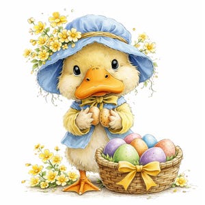 気まぐれなイースター動物クリップアートセット：春のキャラクターイラストバンドル15 PNG JPG、デジタルダウンロード