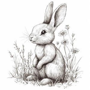 Clipart collection includes Easter Rabbit Coloring images to give you the best value for your money. This clipart bundle will be perfect for a variety of your creative projects - nursery wall art or decor, junk journals, greeting cards, invitations, prints, mugs, apparel, social media posts or other projects!